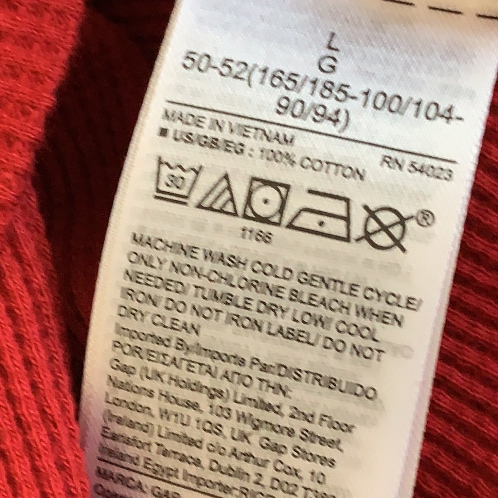 GAP Waffle Knit Long Sleeve Henley - Picture 8 of 9